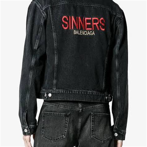 balenciaga sinners denim jacket replica